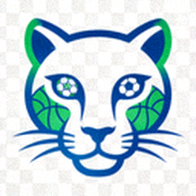 山猫直播官网品牌标识蓝白配色横版Logo图